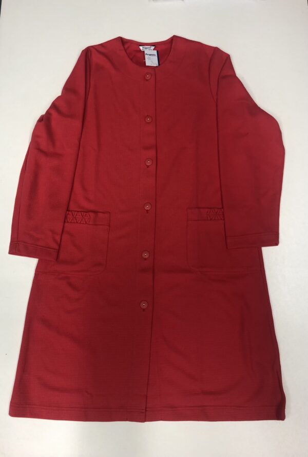 dames peignoir  met knopen (folce rood)
