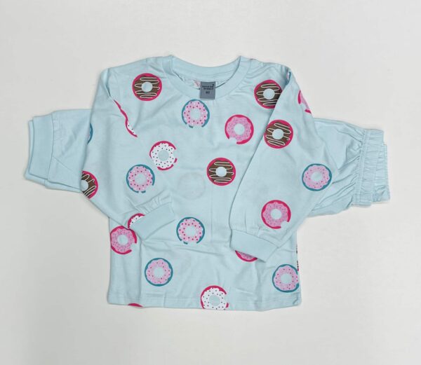 Pyjama katoen  2 tot 6 jaar lange broek ( donut groen)