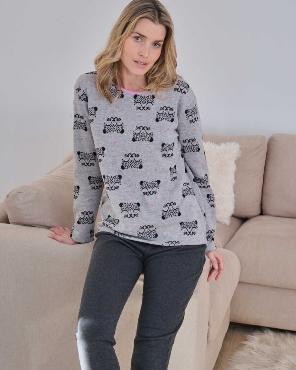 dames pyjama  Massana (grijs chiné)