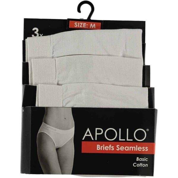 3-pack, dames slip, apollo, wit