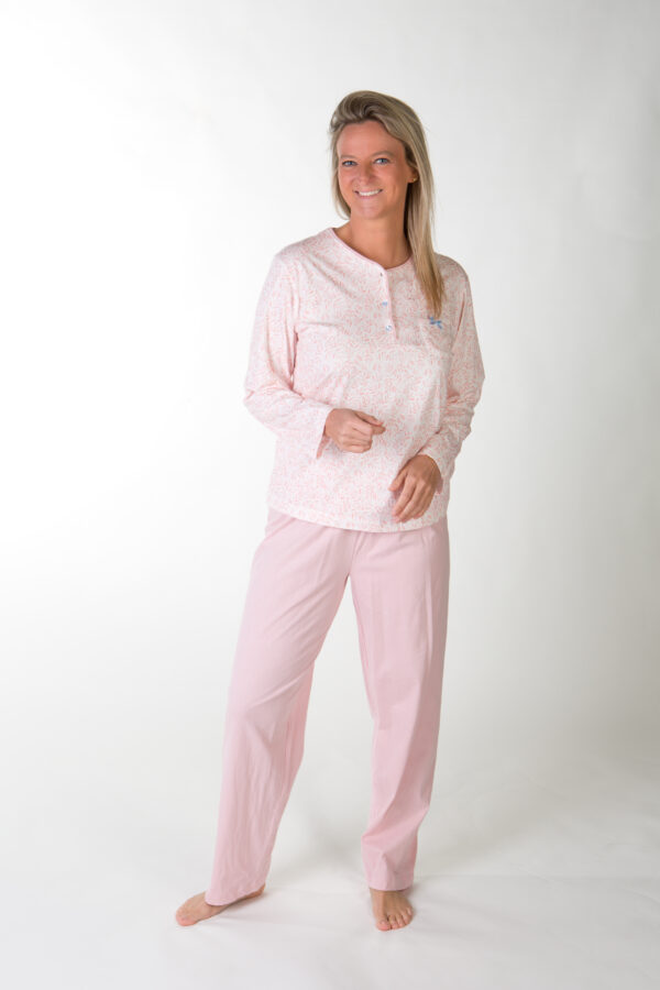 dames pyjama  Perlina  katoen (Pink)