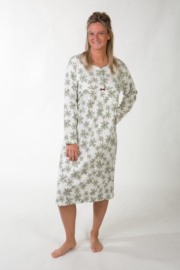 Dames nachthemd Perlina (licht groen) 115cm